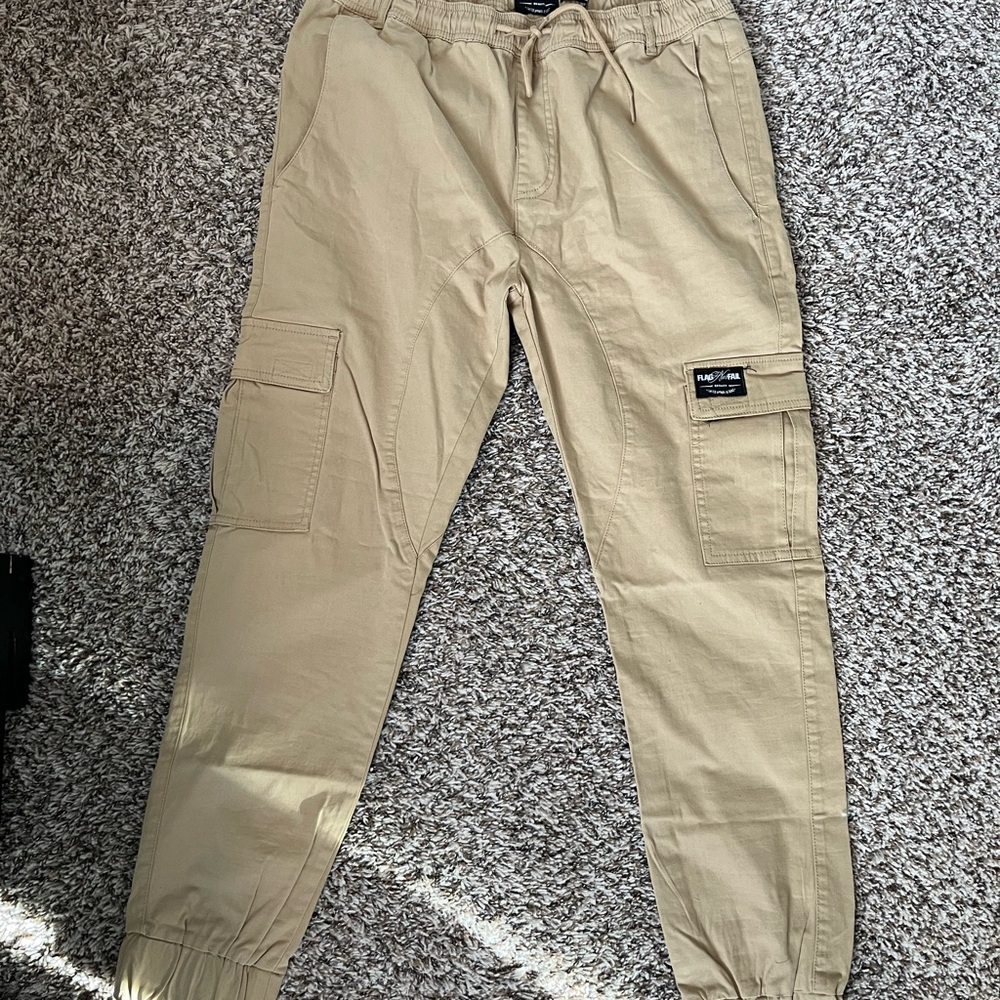 Flag Nor Fail Men's Beige cargo joggers